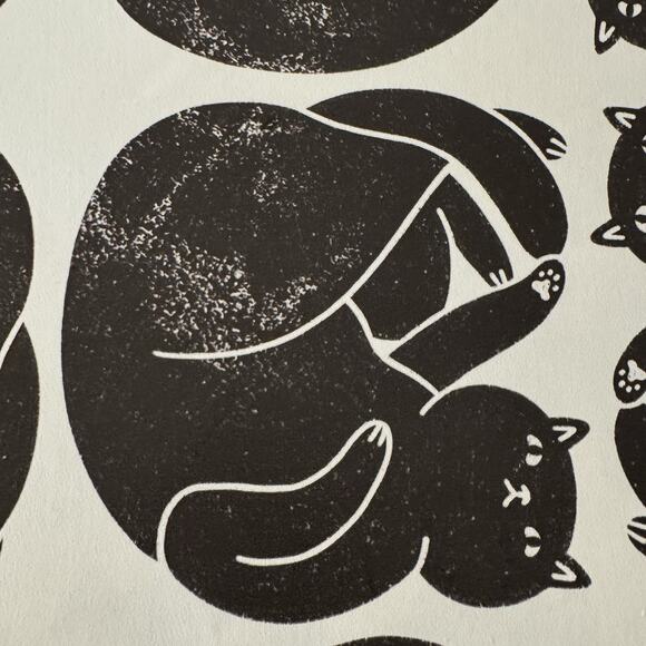 Spoonflower Wallpaper in Big and beautiful Black Cat Print 25’x2’ Vinyl - Picture 3 of 5